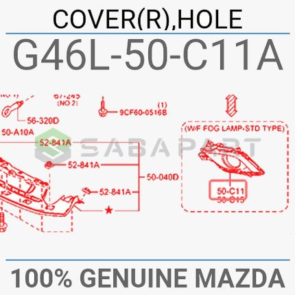 قاب مه شکن مزدا 6 - سمت راست - مدل 2017 - محصول اصلی (جنیون پارت)-1