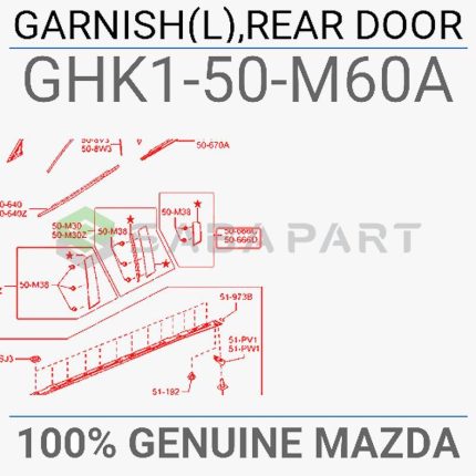 103010084-فلاپ پلاستیکی درب مزدا 6-سازنده مزدا-1