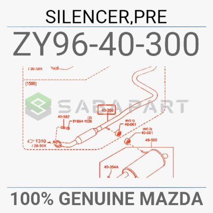 107020002-لوله اگزوز مزدا 2-سازنده مزدا-1