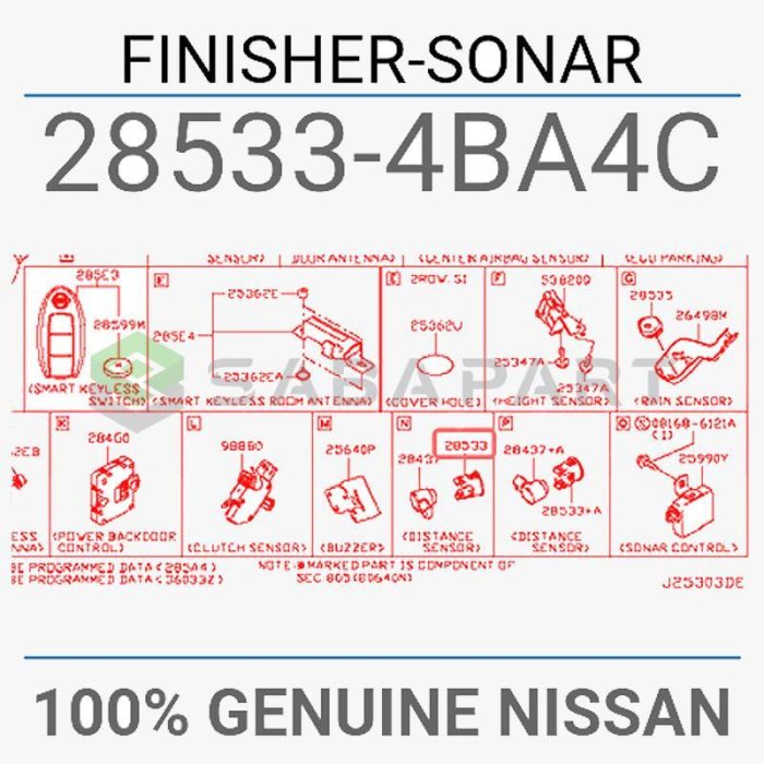 202010081-قاب سنسور پارک نیسان ایکس تریل-سازنده نیسان-1