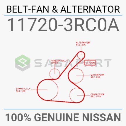 211020004-تسمه دینام نیسان سانی-سازنده نیسان-1